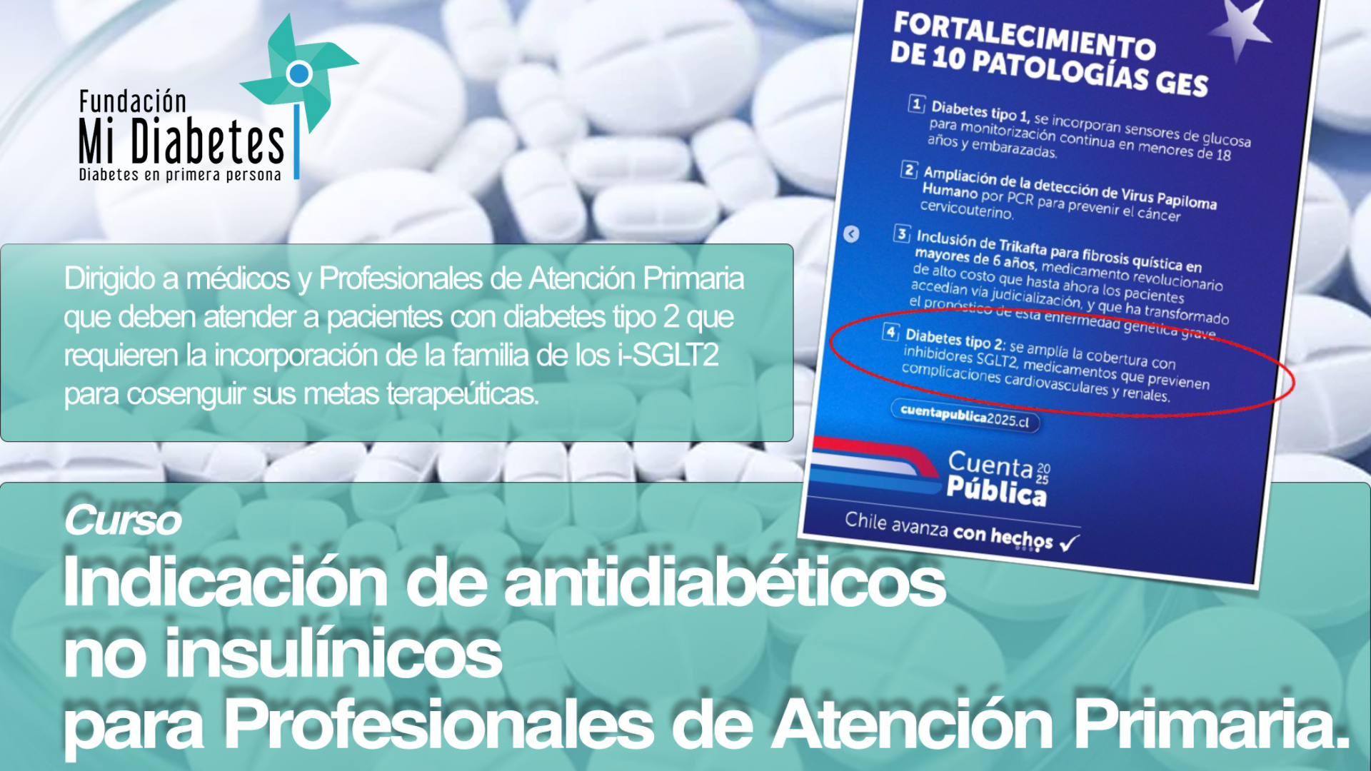 Indicación de antidiabéticos no insulínicos para Profesionales de Atención Primaria